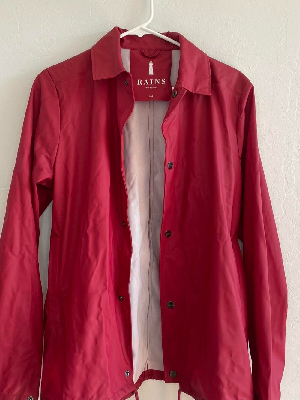 RAINS Red Waterproof Jacket XS/S